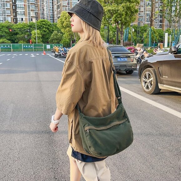 Youjare Canvas Messenger Bag Large Hobo Crossbody Shoulder Tote for Women - Picture 2 of 7